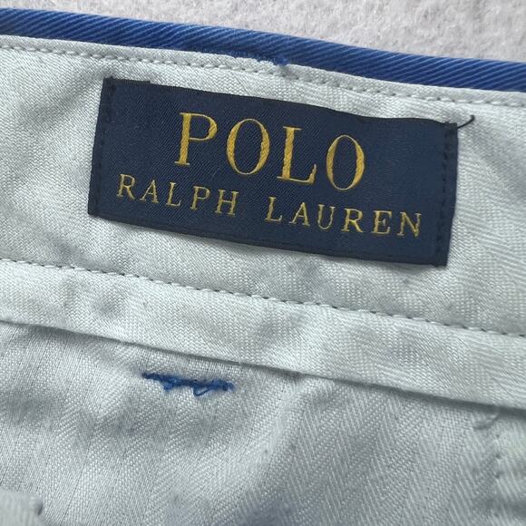 Polo Ralph Lauren Mens Chino Cargo Classic Shorts Blue Size 50B Big 100% Cotton - Picture 3 of 8